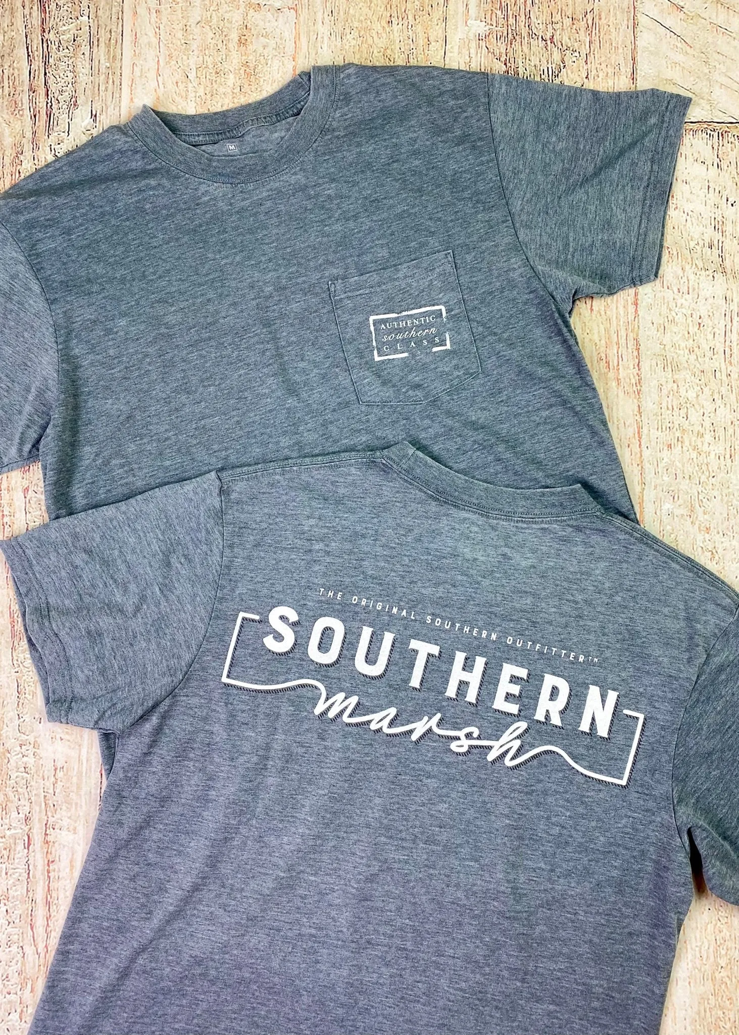 Southern Marsh Seawash Tee - Waves - Midnight Grey