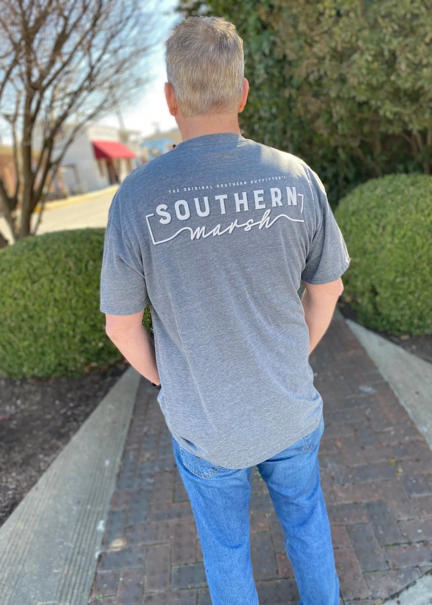 Southern Marsh Seawash Tee - Waves - Midnight Grey