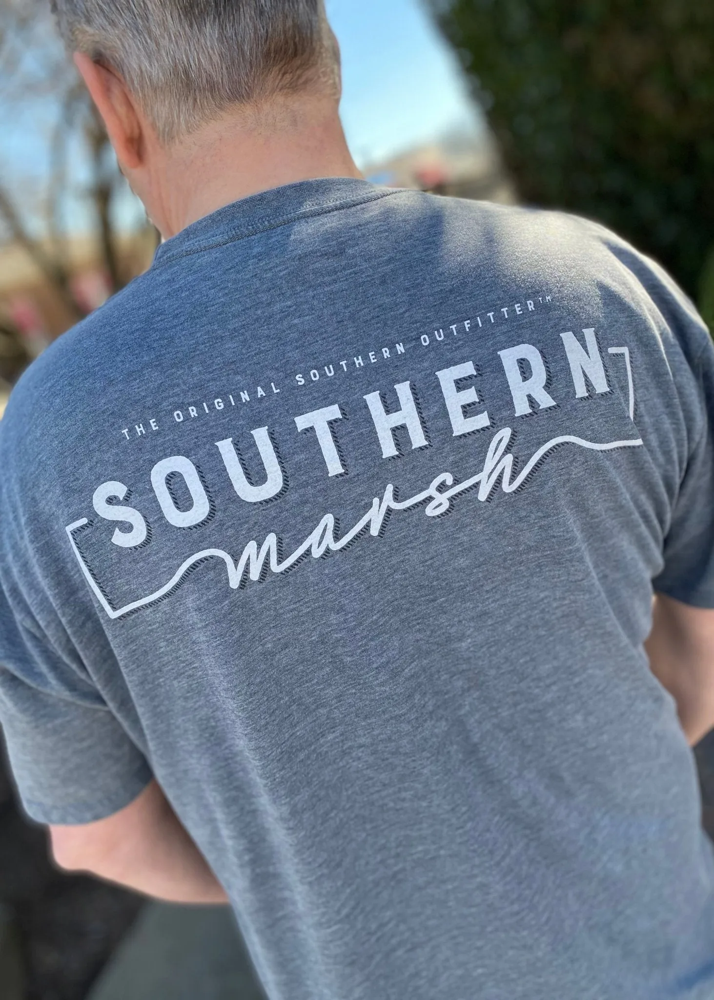 Southern Marsh Seawash Tee - Waves - Midnight Grey