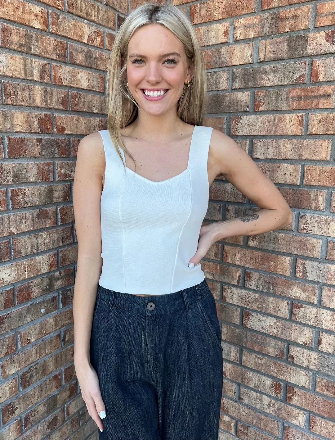 Sweetheart Knit Tank Top
