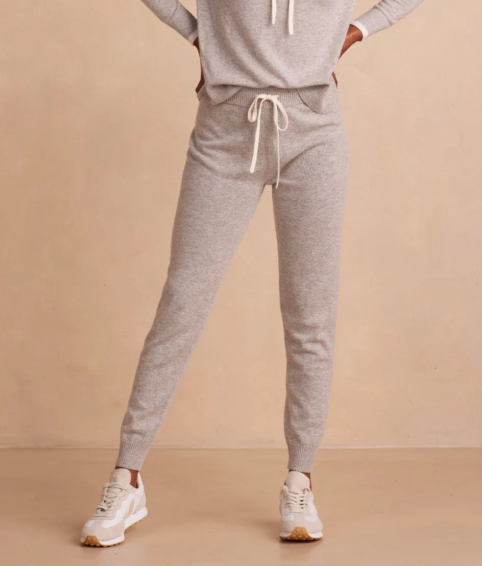 The Coziest Cashmere Blend Jogger - Wolf & White Sand