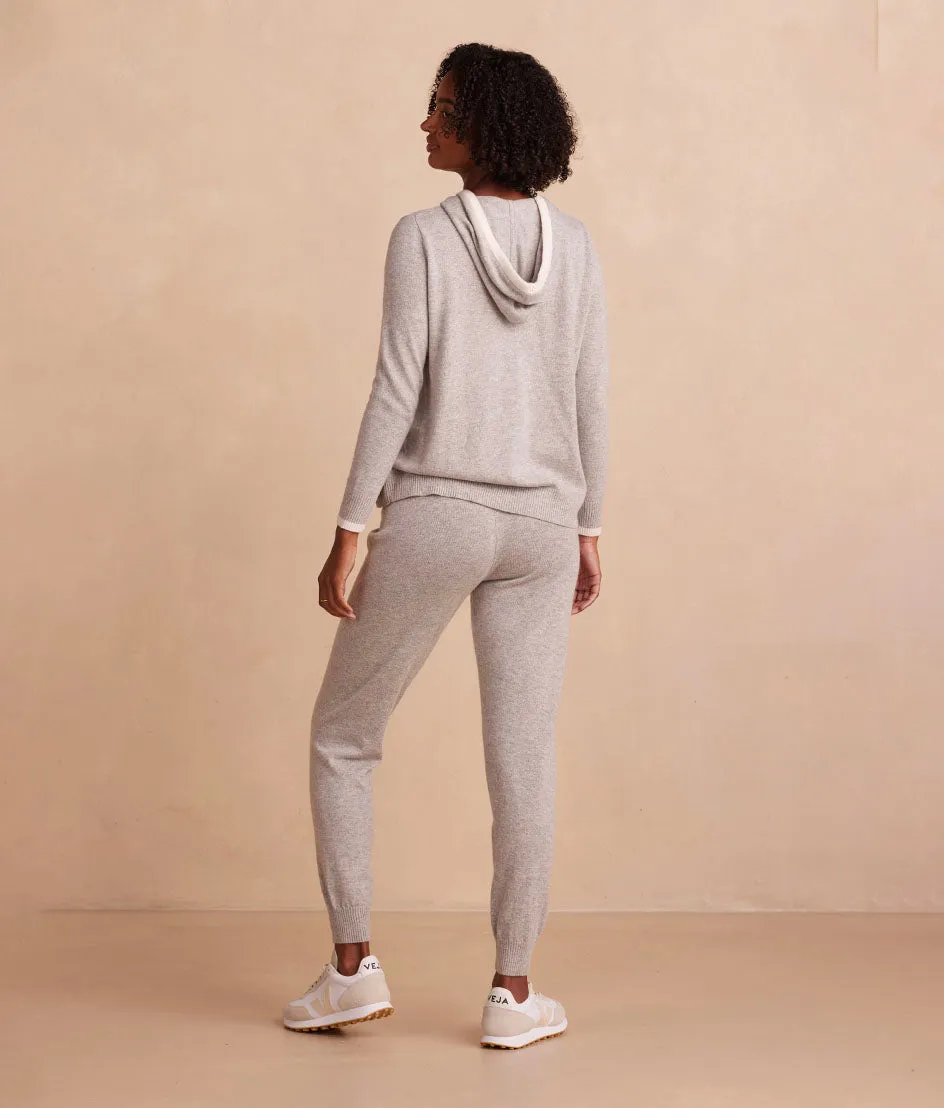 The Coziest Cashmere Blend Jogger - Wolf & White Sand