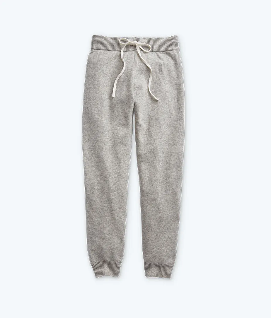 The Coziest Cashmere Blend Jogger - Wolf & White Sand