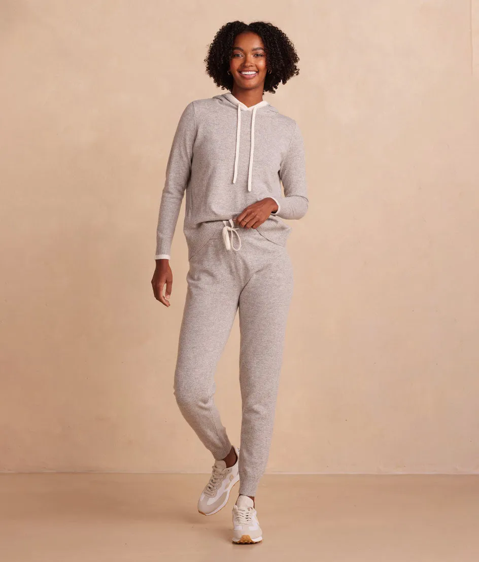 The Coziest Cashmere Blend Jogger - Wolf & White Sand