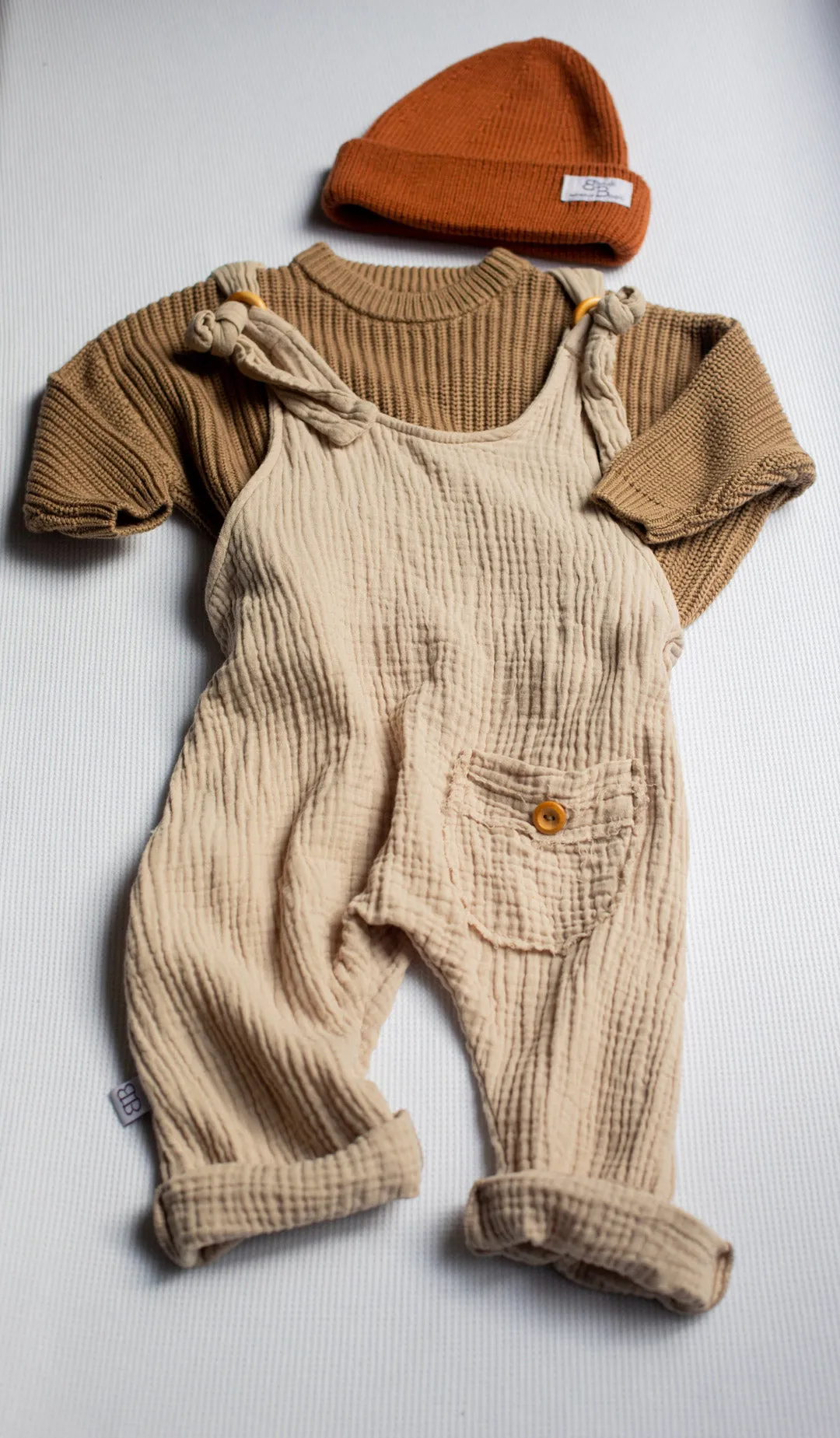 Toddler Dungaree - Beige