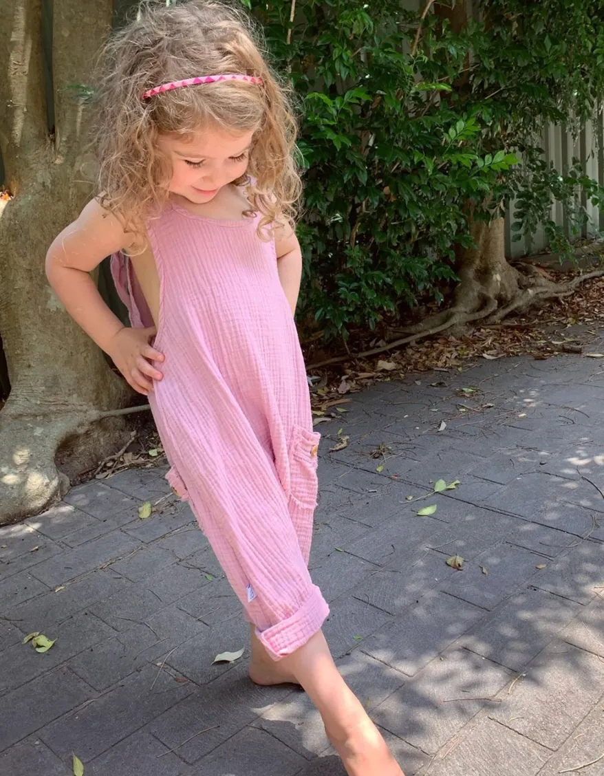Toddler Dungaree - Dusty Pink