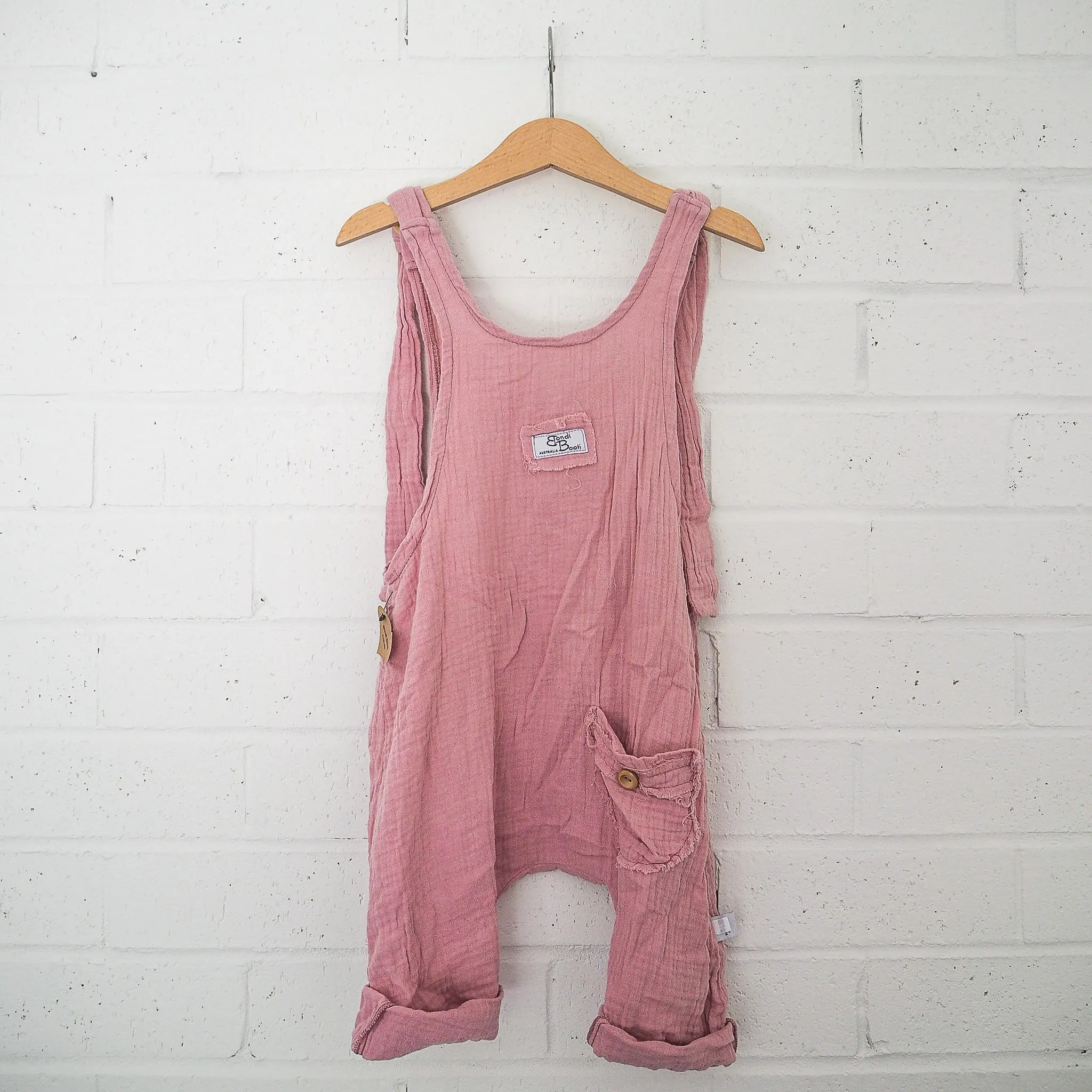 Toddler Dungaree - Dusty Pink