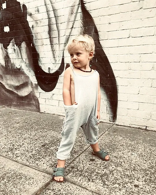 Toddler Dungaree - French Grey
