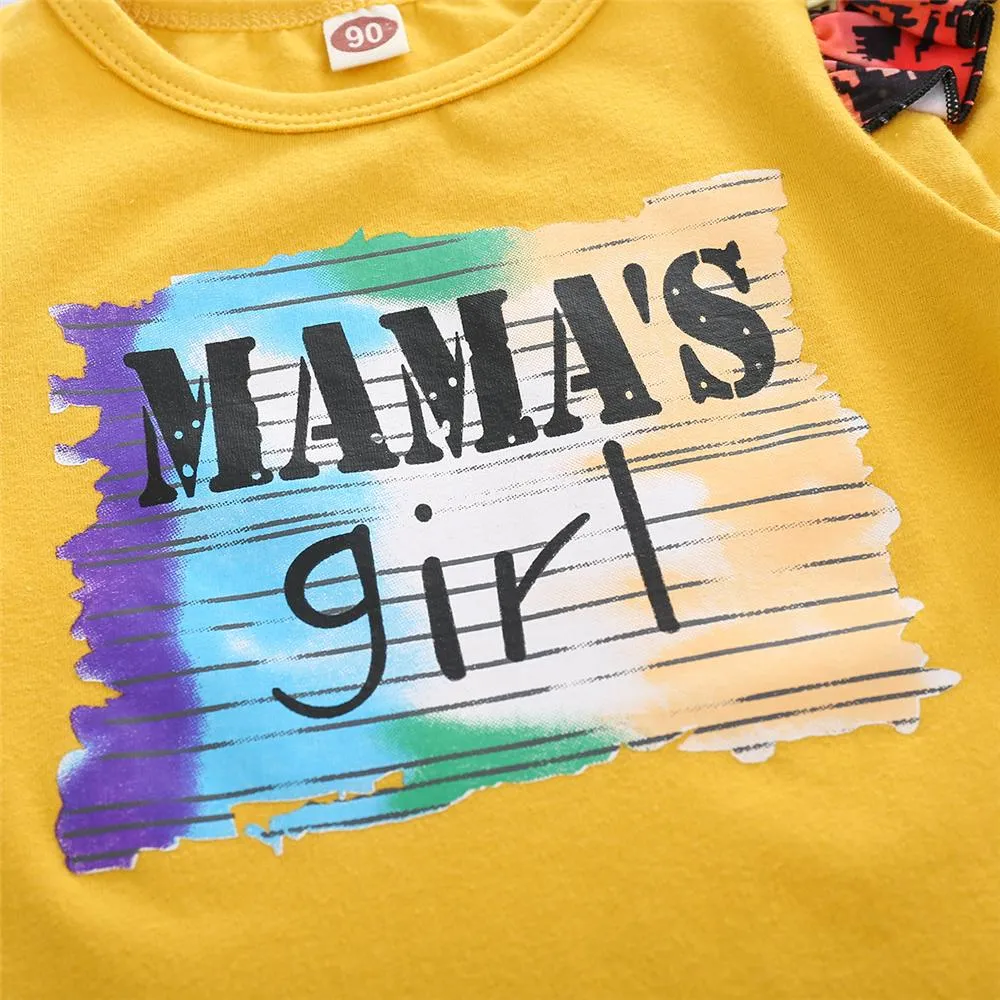 Toddler Mama's Girl LongSleeve Tie Dye Top & Pants Toddler Girls Wholesale