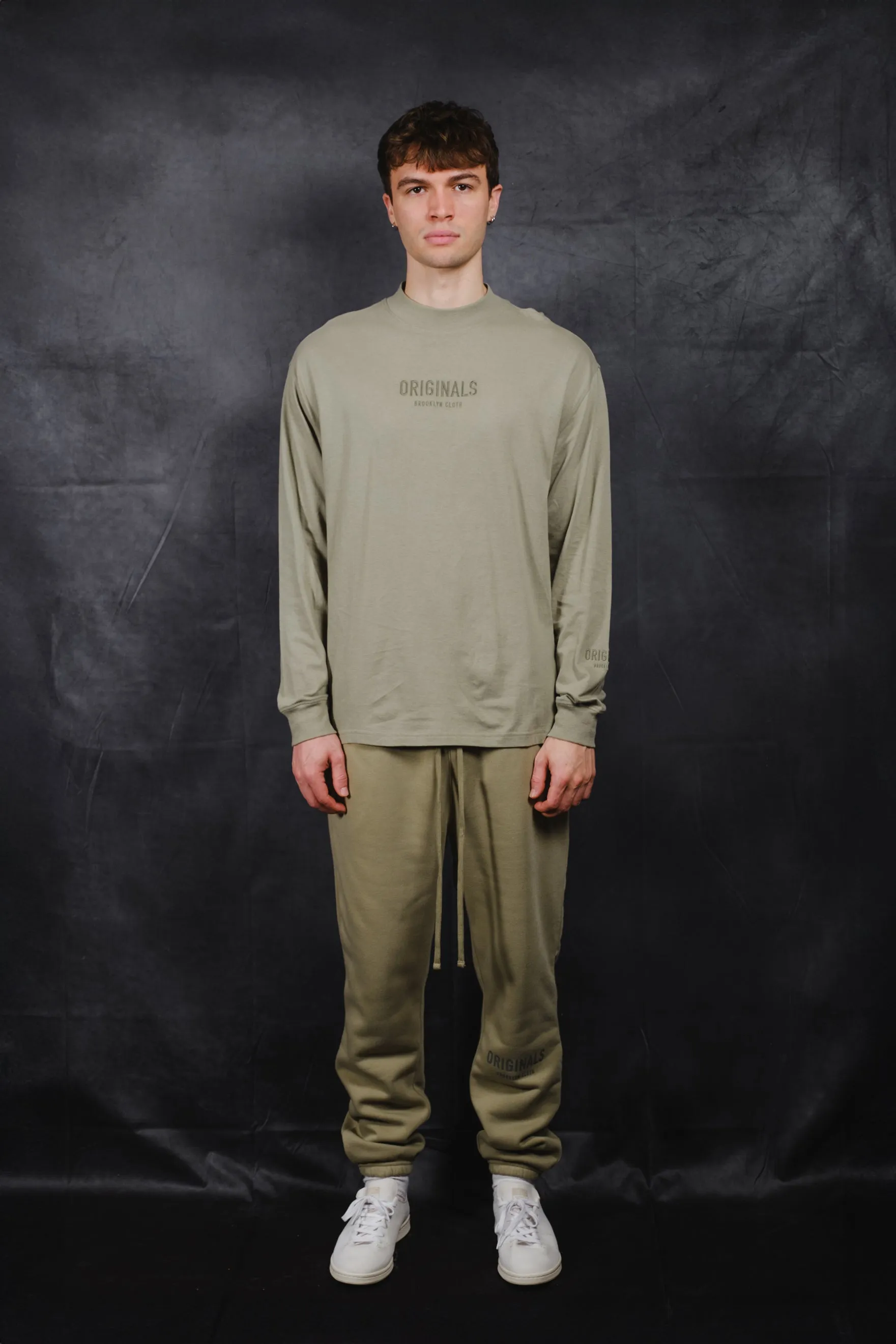 Tonal Embroidered Originals Long Sleeve Tee