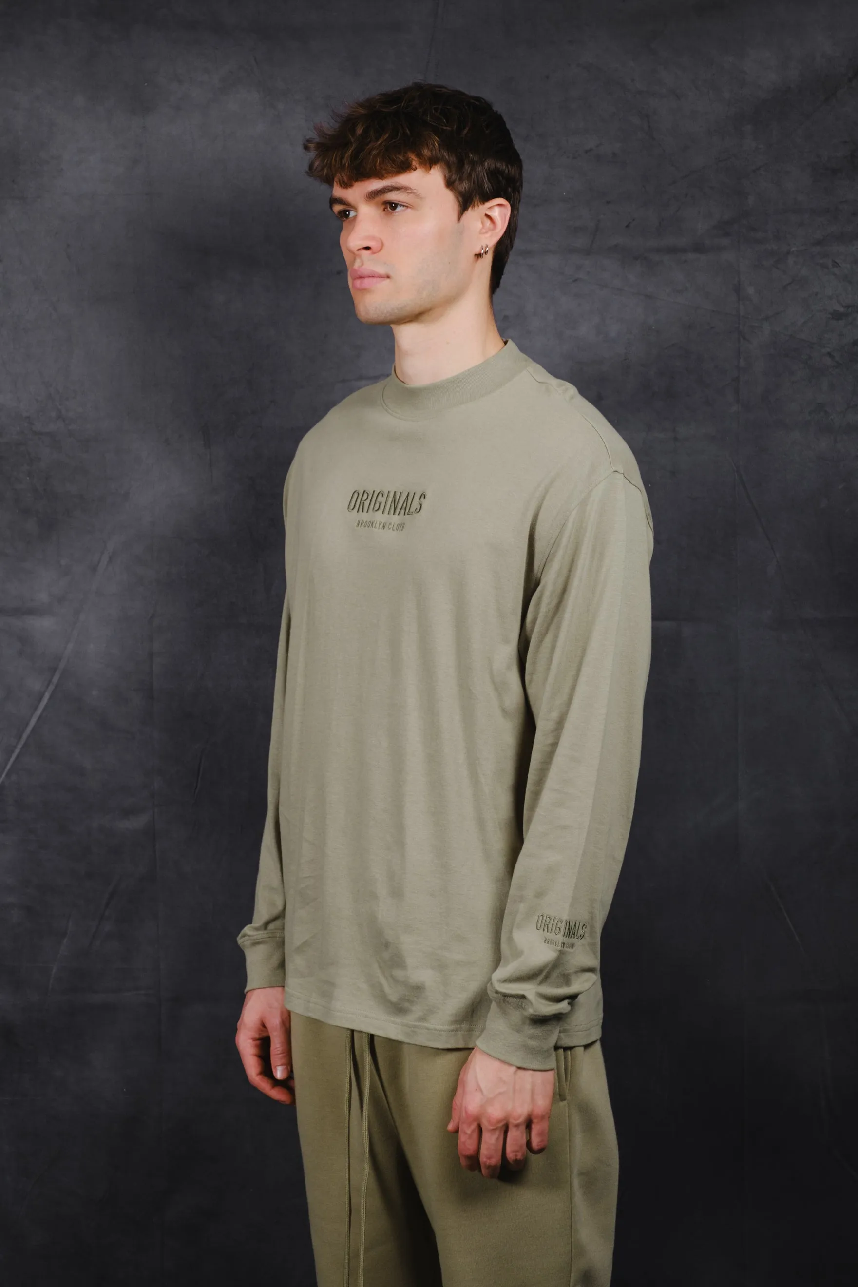 Tonal Embroidered Originals Long Sleeve Tee