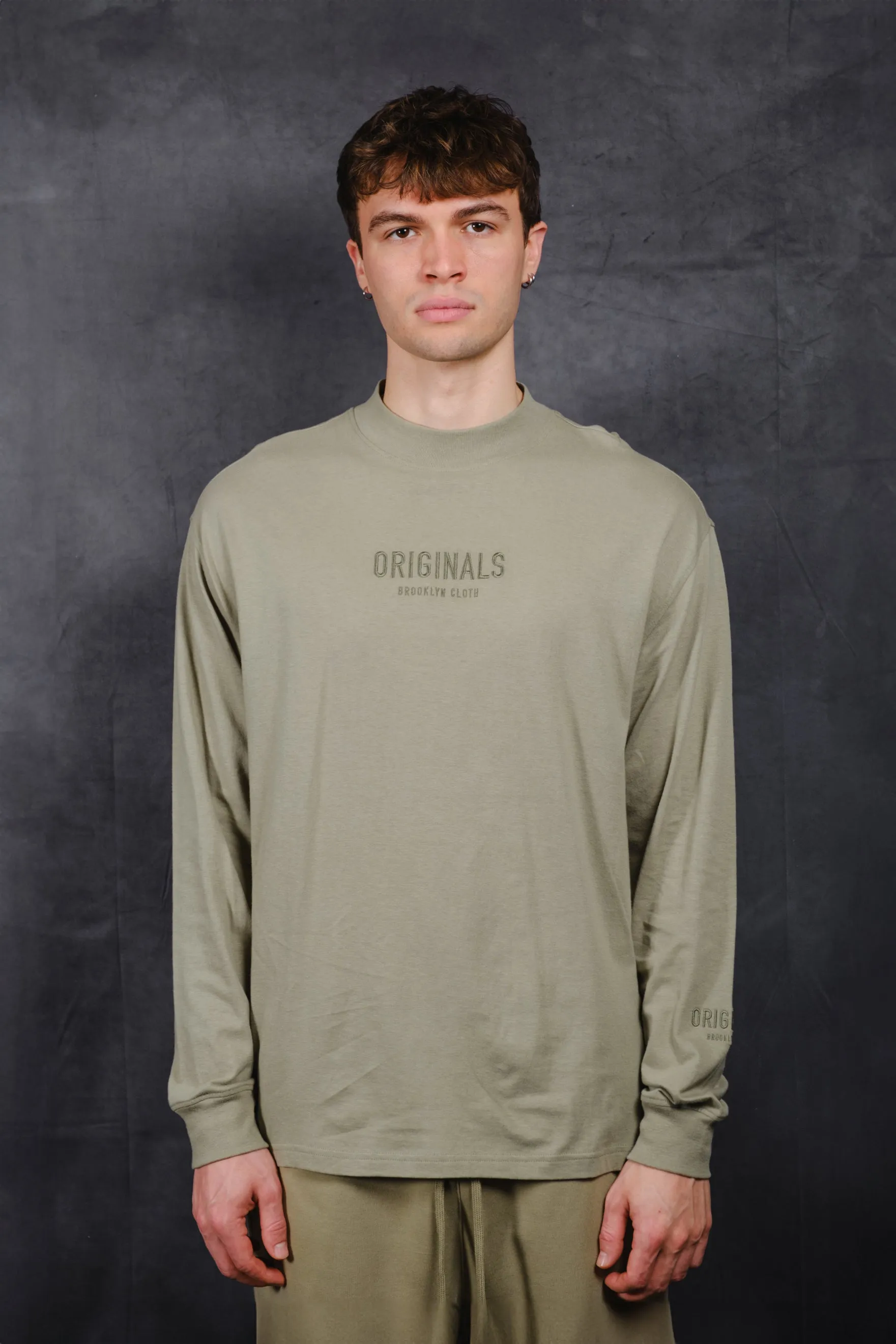 Tonal Embroidered Originals Long Sleeve Tee