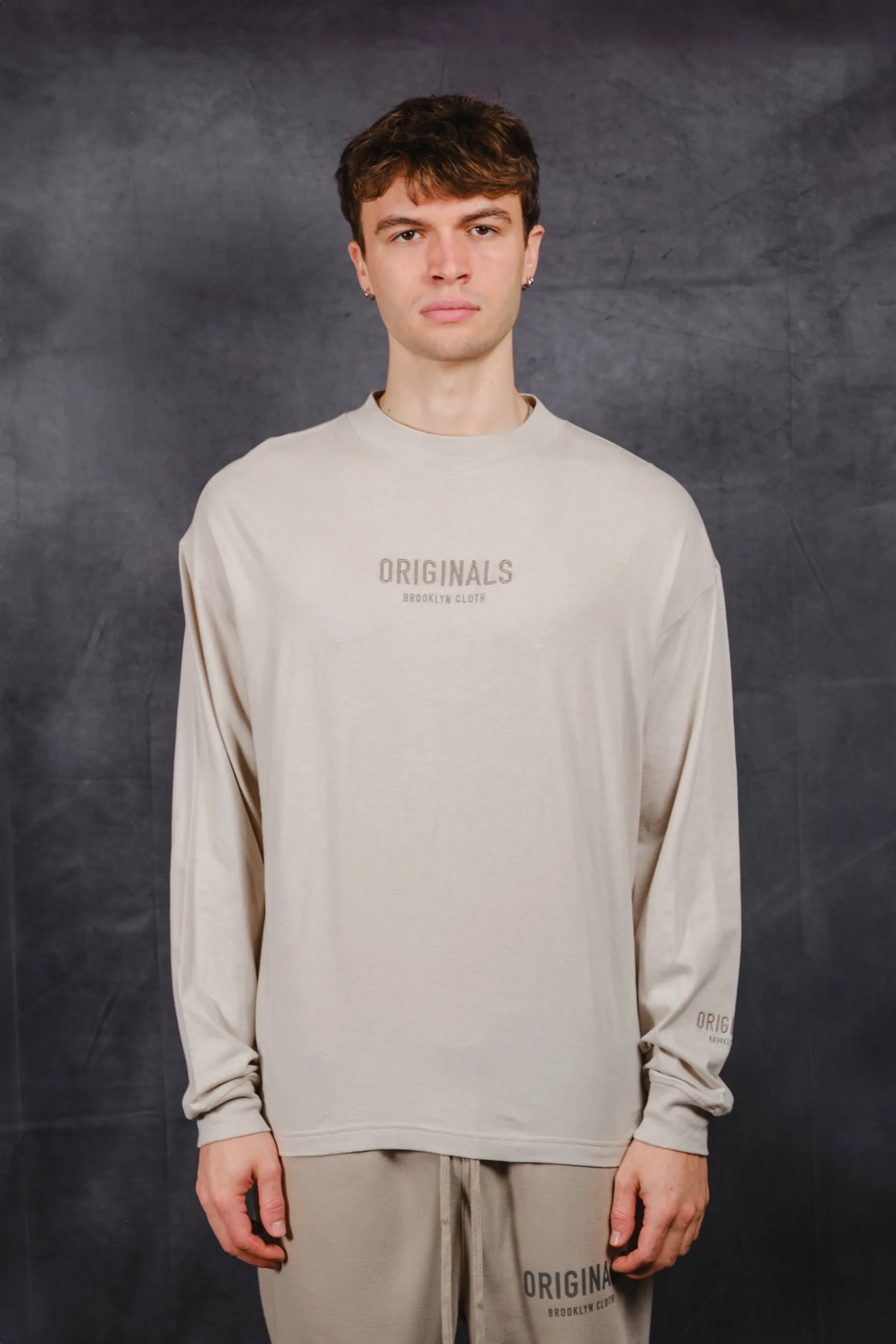 Tonal Embroidered Originals Long Sleeve Tee
