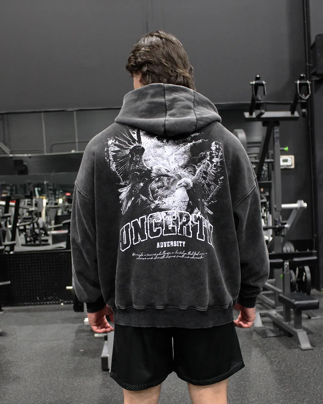 UC010 Phantom Oversized Hoodie - Black Wash