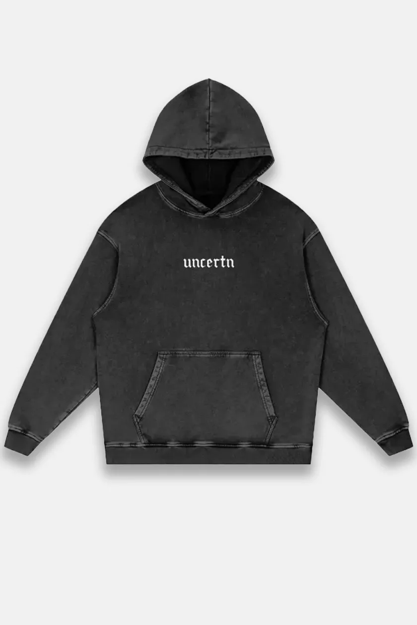 UC010 Phantom Oversized Hoodie - Black Wash