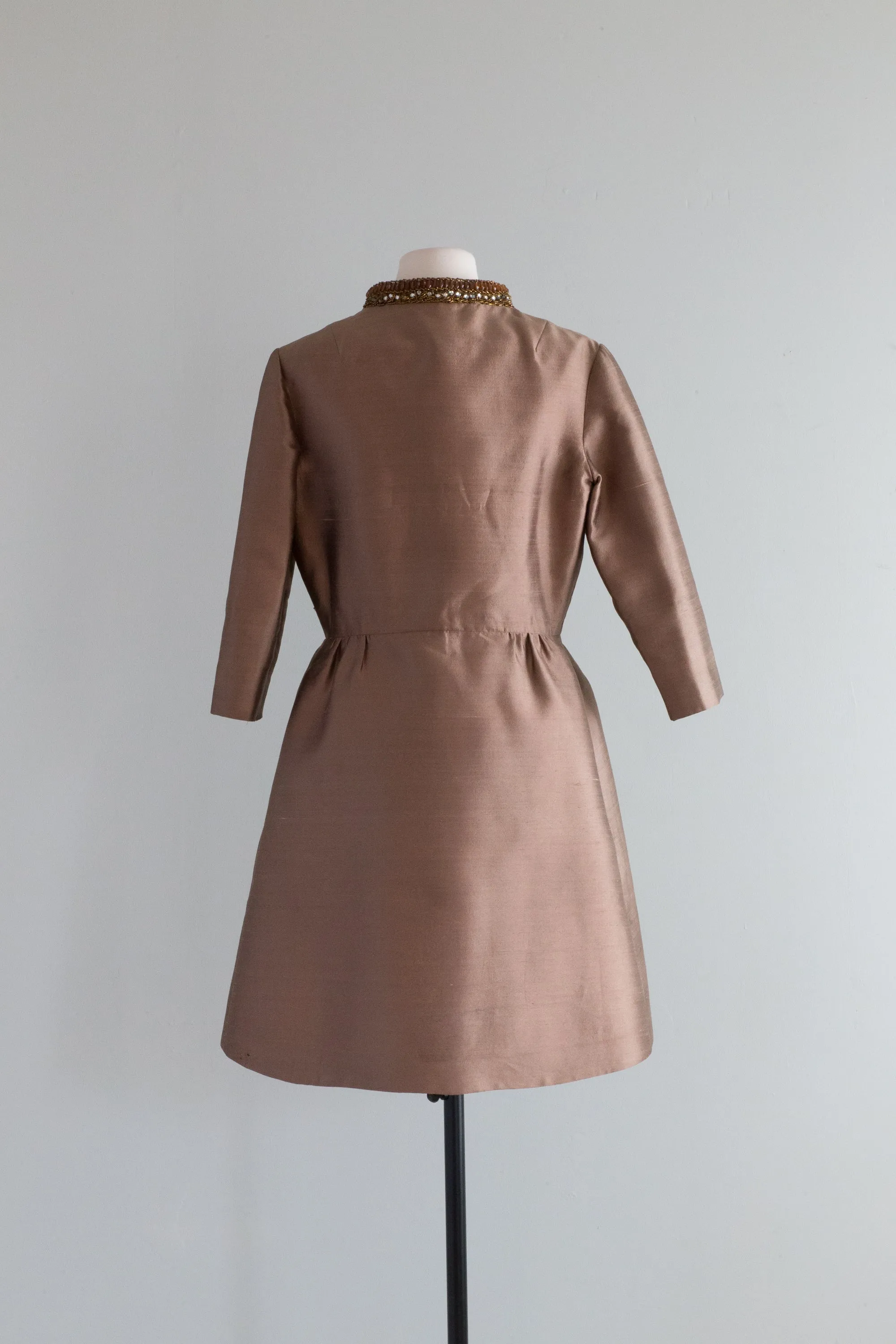 Ultra Chic 1960’s Silk beaded Cocktail Dress / ML