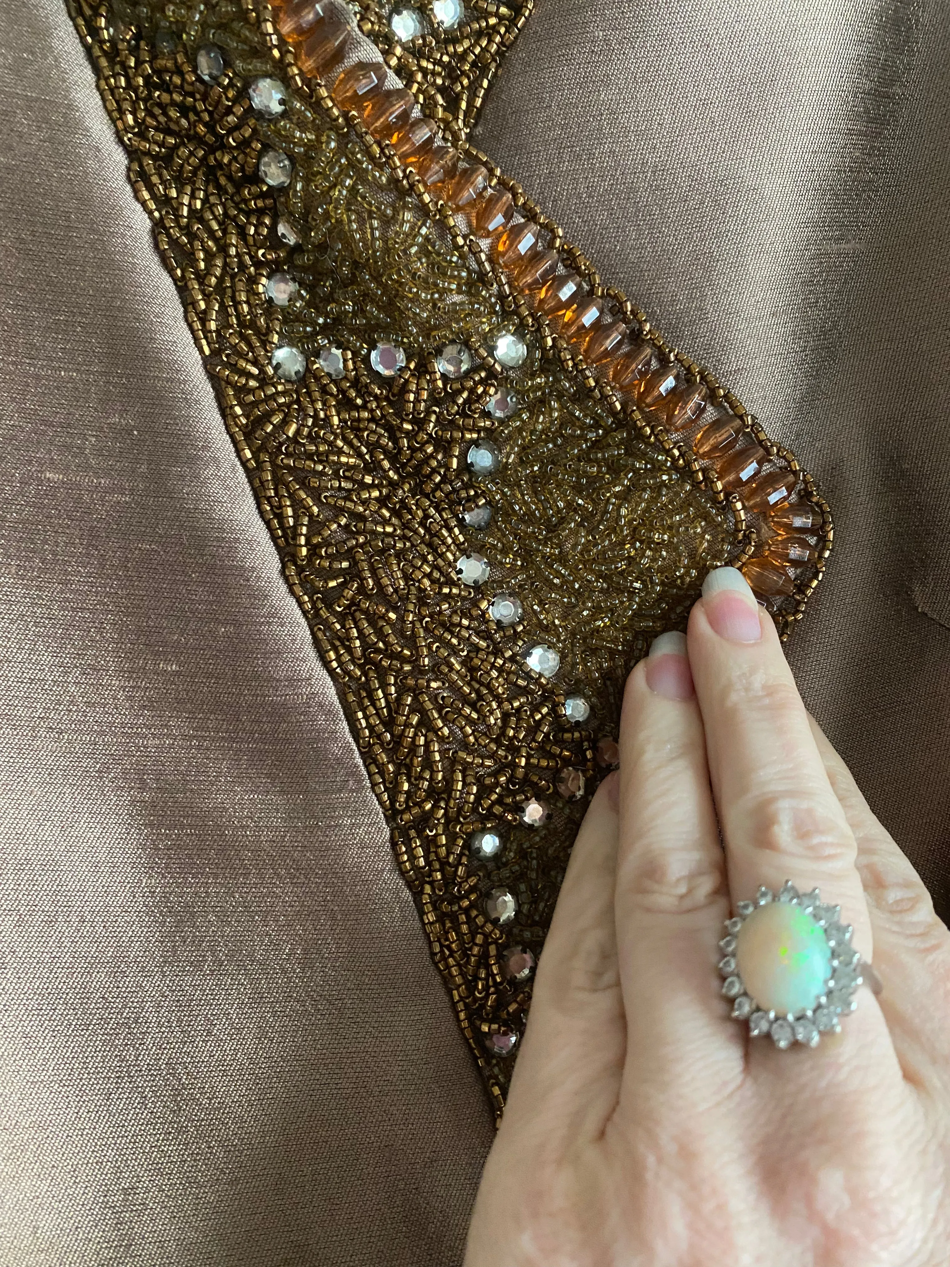Ultra Chic 1960’s Silk beaded Cocktail Dress / ML
