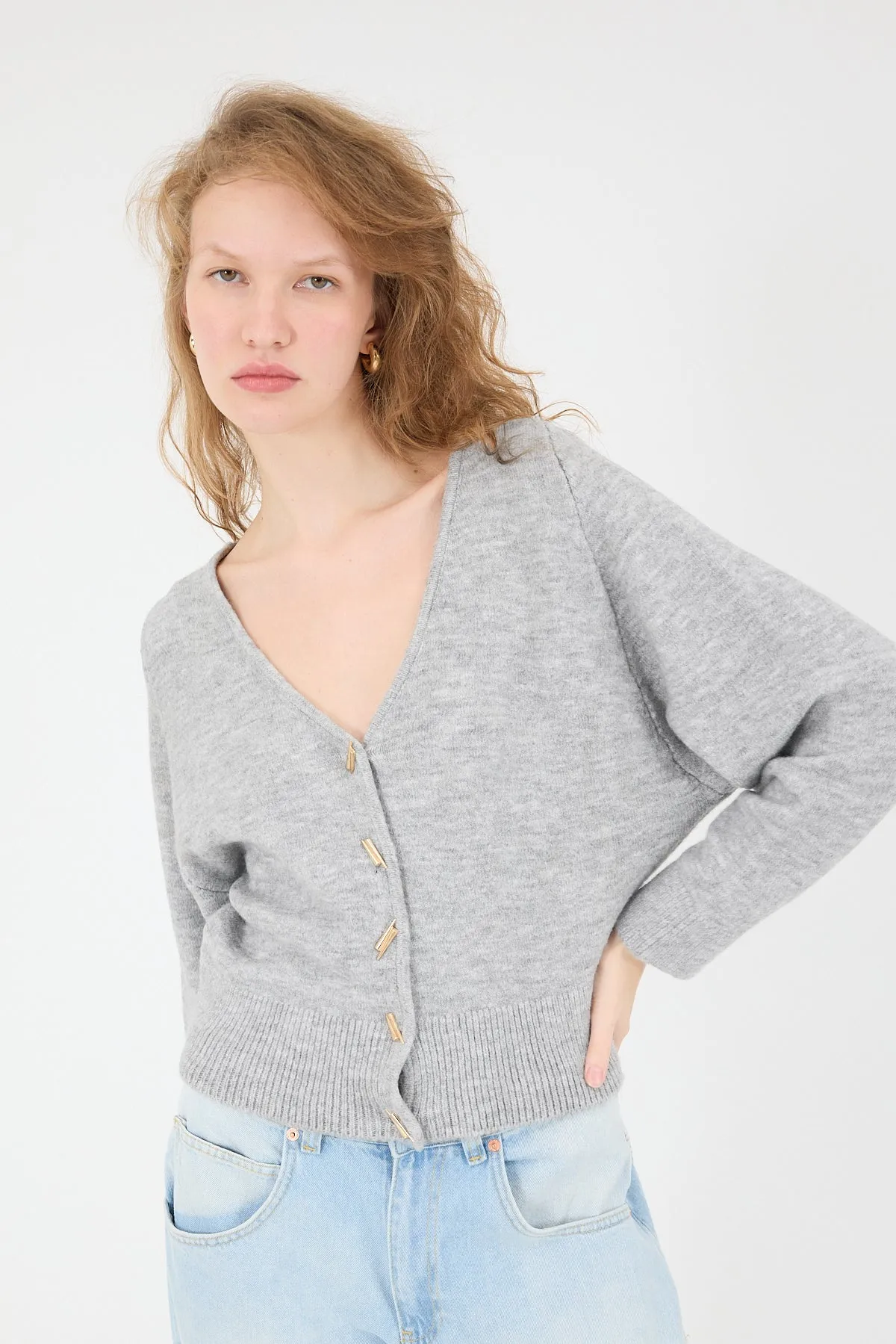 V-Neck Buttoned Knitwear Cardigan