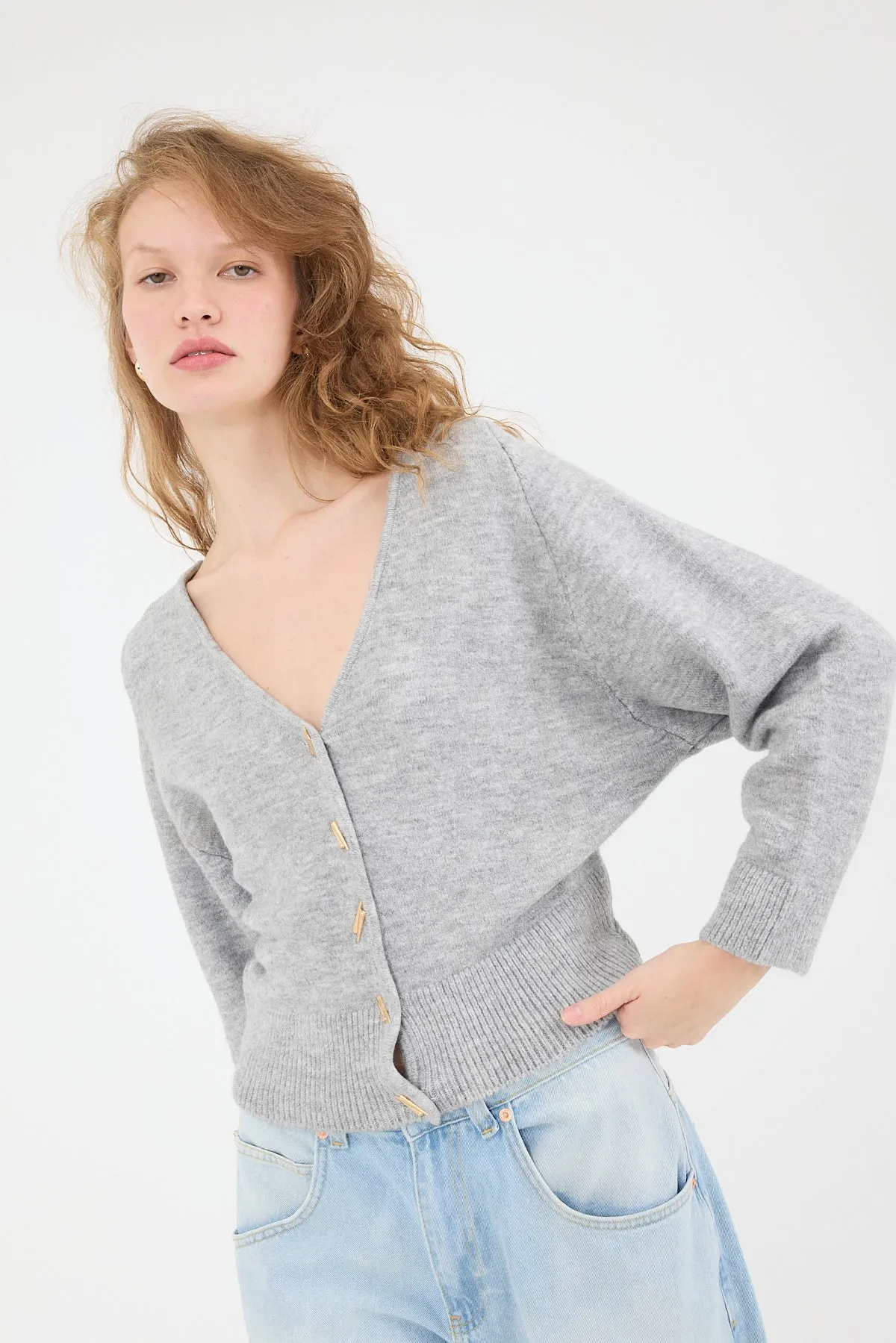 V-Neck Buttoned Knitwear Cardigan