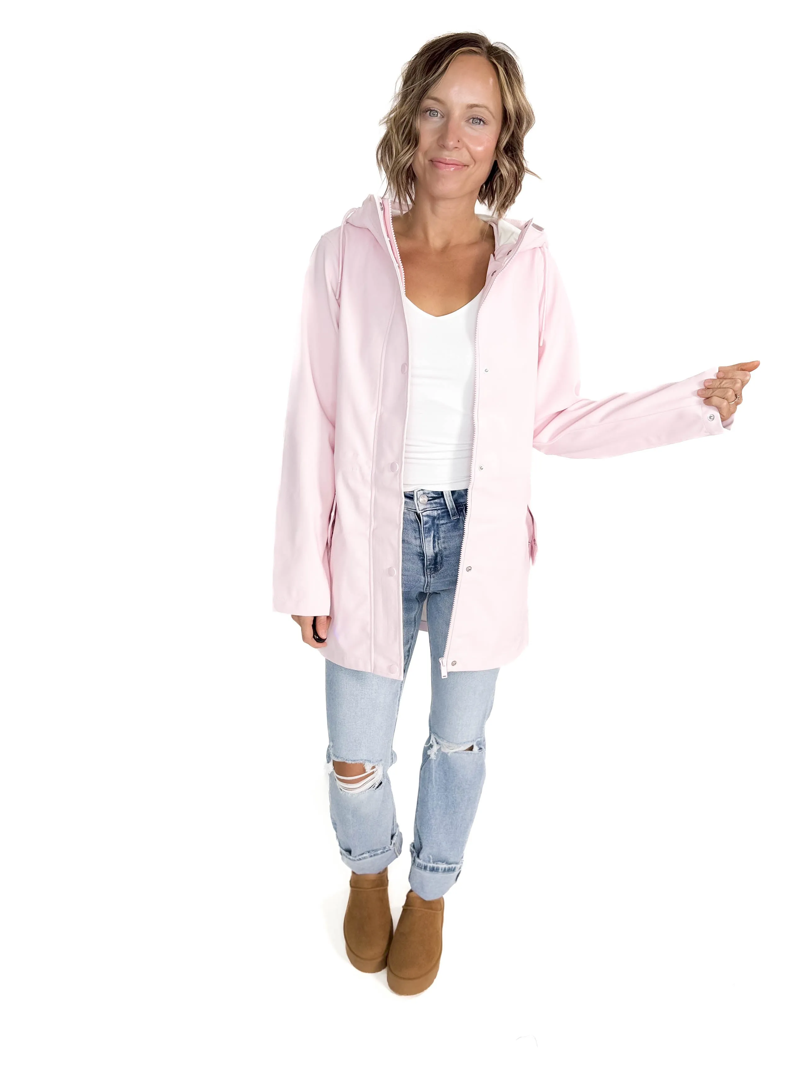 VERO MODA Sitka Rain Jacket- PINK -FINAL SALE