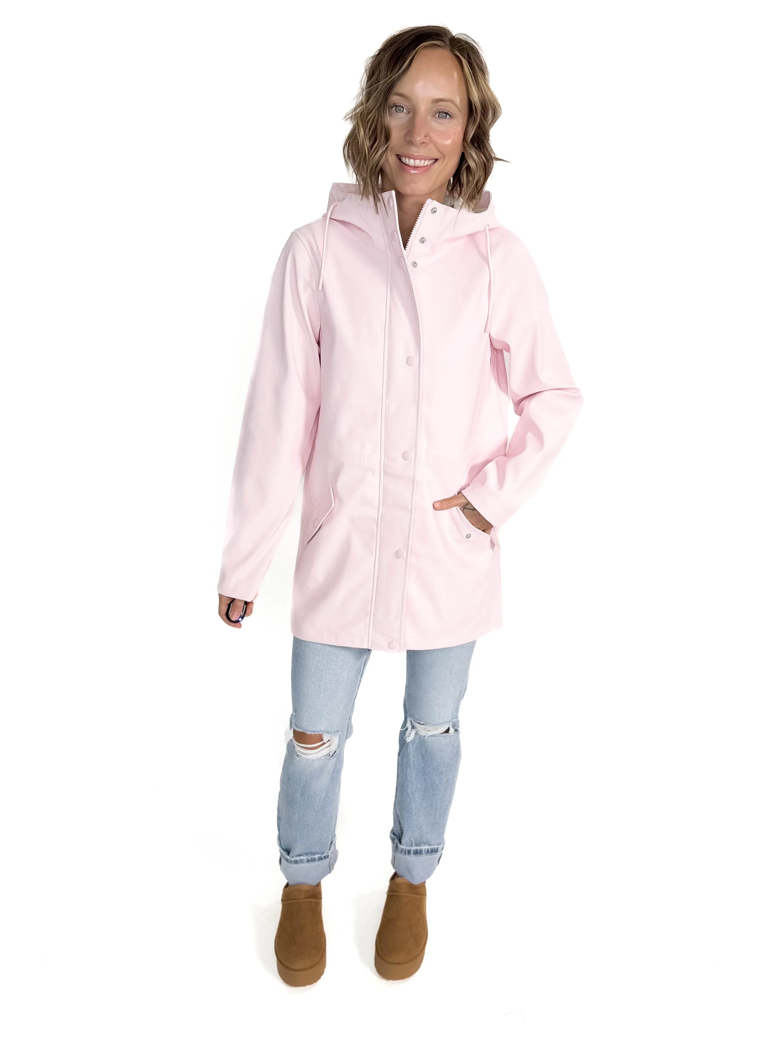 VERO MODA Sitka Rain Jacket- PINK -FINAL SALE