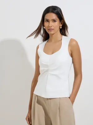 Wardrobe White Ruched Top