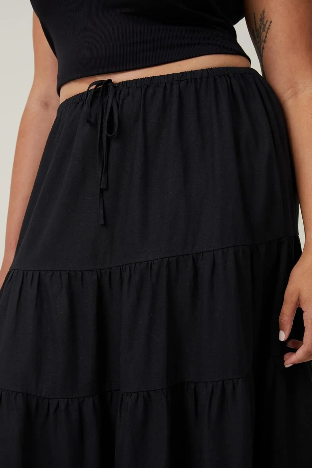 Women's Maxi Skirts Flowy Skirt Elastic High Waist Pleated A-Line Flared Long Skirts