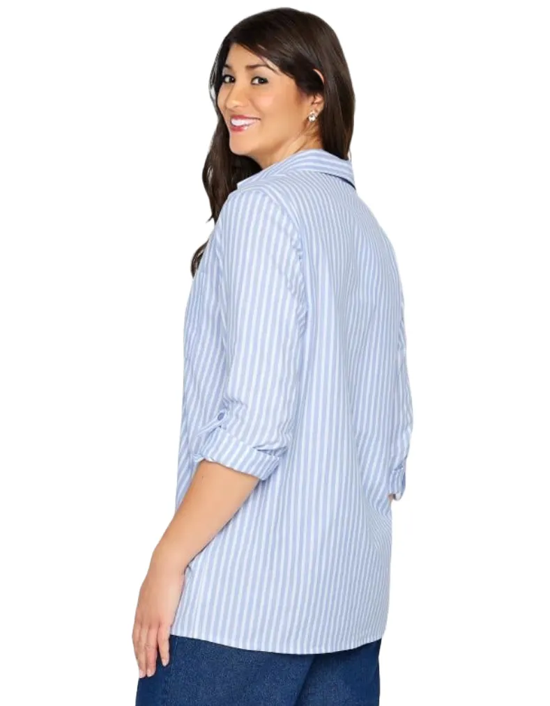 Women's Tall Stripe Shirt in Blue