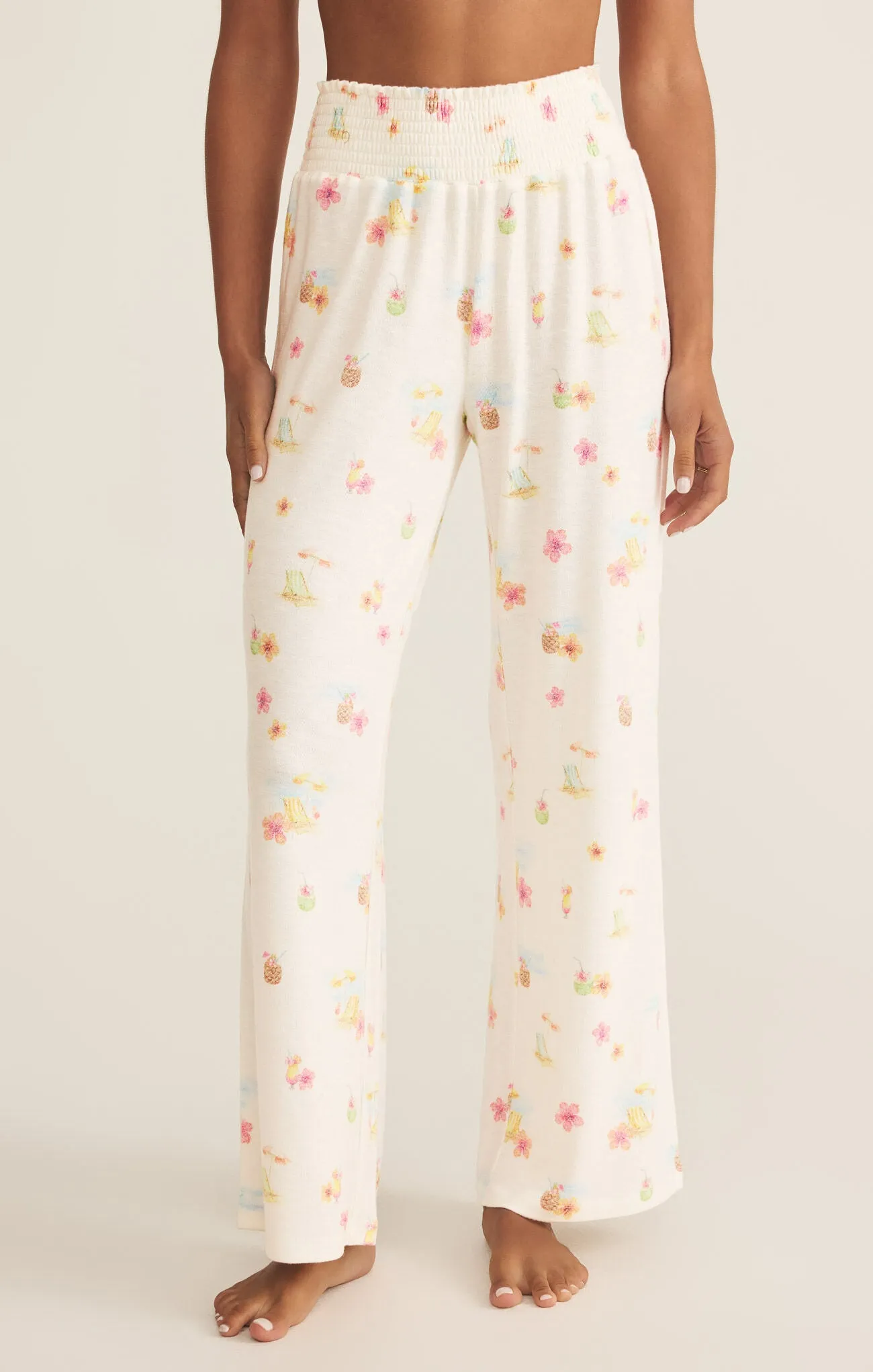 Z Supply Dawn Vacay Pant White Shell