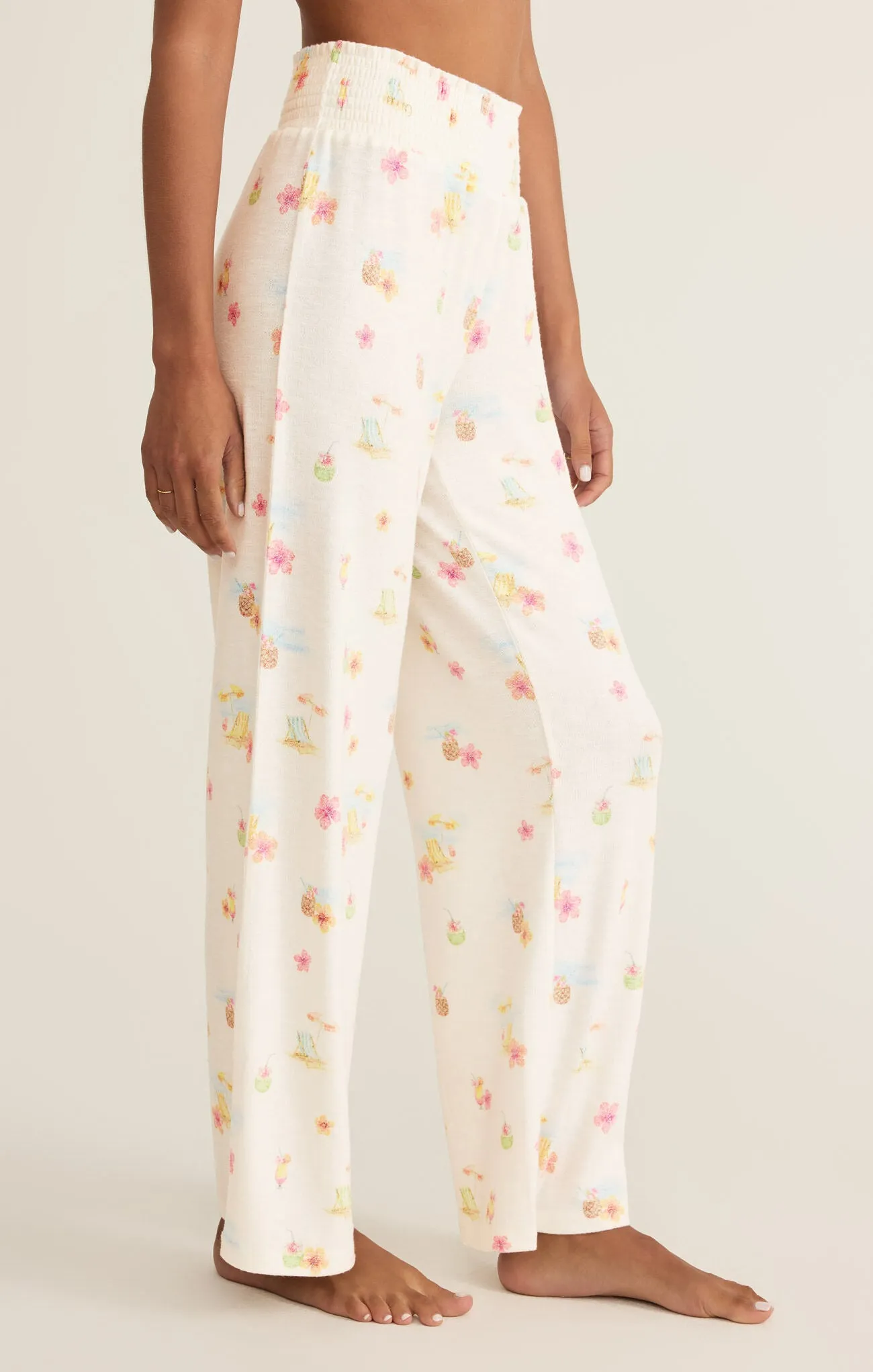 Z Supply Dawn Vacay Pant White Shell